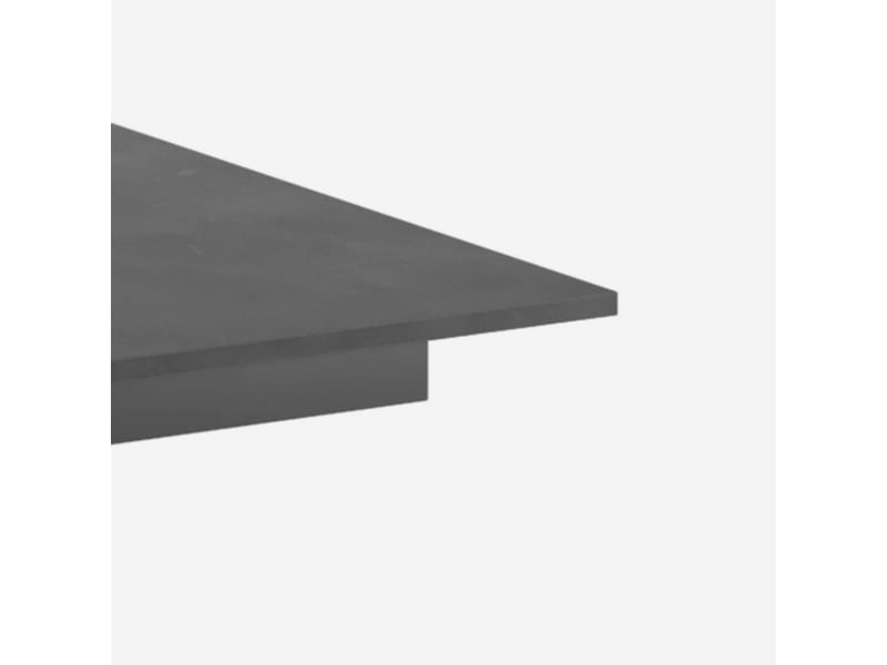  Table extensible en mélaminé avec structure noire 140190x90 pluto - gris  - Conforama E