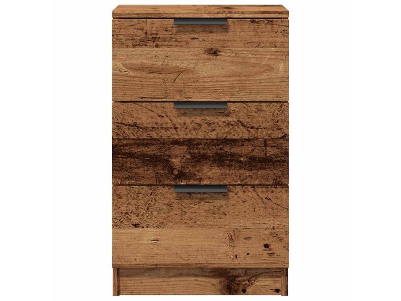  Lot de 2 tables de chevet - cabinet de chevet - table de nuit vieux bois 40x36x65 cm bois d'ingénierie  - Conforama D