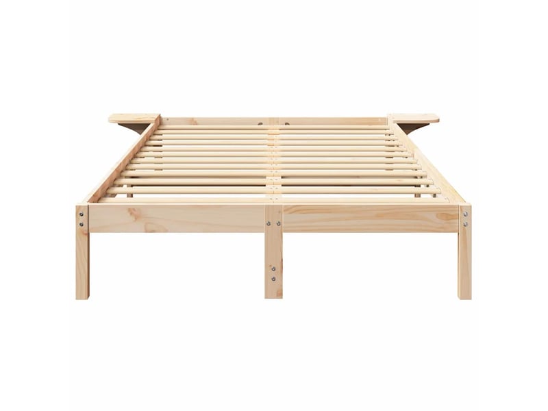Lit double- lit adulte - cadre de lit naturel 120 x 190 cm pin massif - Conforama D