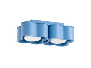 Plafonnier ovio 2 azur gx53 aluminium moderne 8x24.5x12cm
