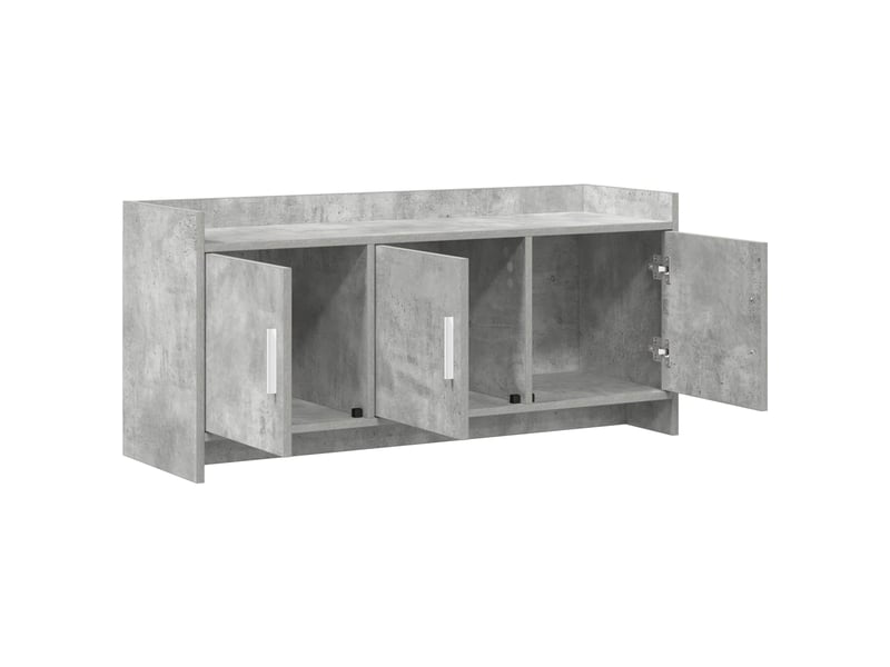  Meuble tv - banc tv - meuble de rangement 102 x 33 x 47 cm gris béton bois d'ingénierie  - Conforama D