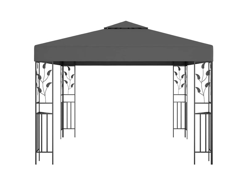  Tonnelle avec guirlande lumineuse à led 3x3 m anthracite cf62462  - Conforama D