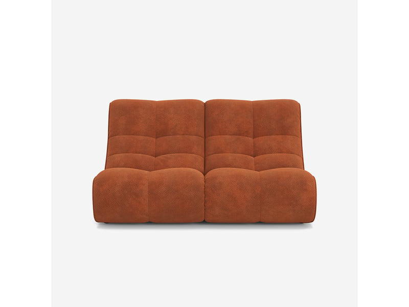Canapé modulaire 2 places en velours doux design gardena - orange foncé - Conforama C