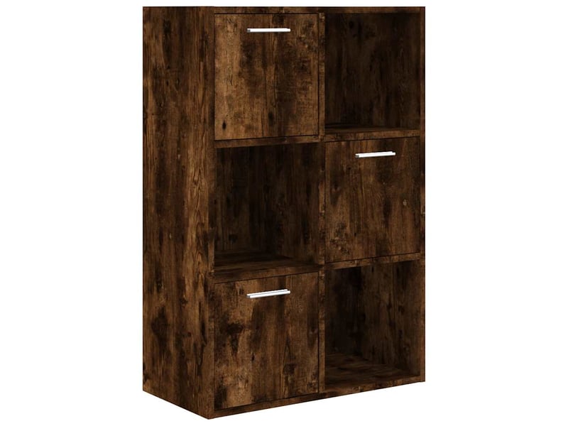  Armoire de rangement bureau chêne fumé 60x29,5x90 cm  - Conforama A