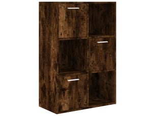 Armoire de rangement bureau chêne fumé 60x29,5x90 cm