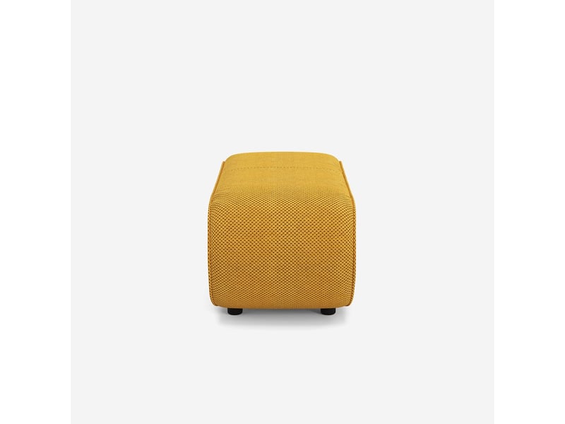 Pouf repose-pieds modulable en velours pour salon moderne gardena - jaune - Conforama C