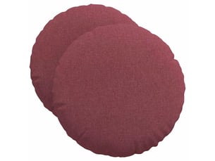 Lot de 2 coussins de siège, coussins décoratifs tissu bordeaux ø50 x 19 cm cf59779