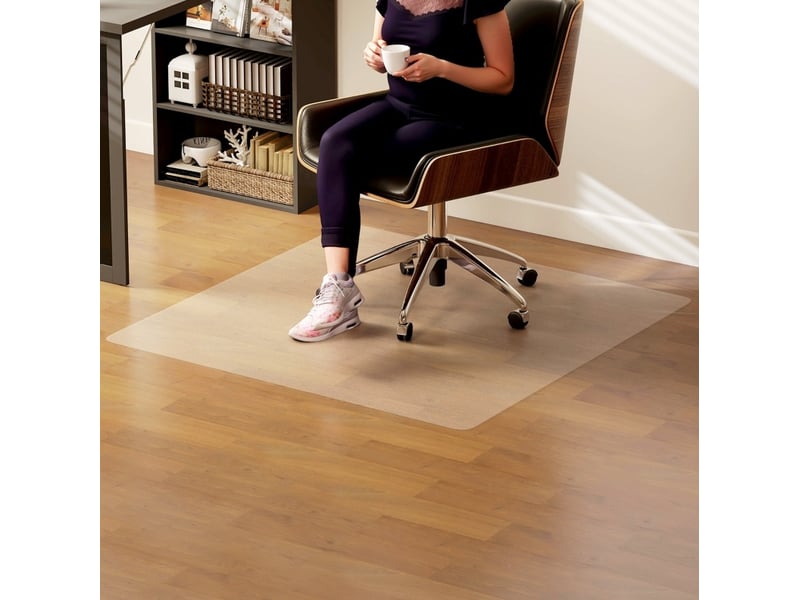  Tapis de protection de sol 120x120 cm – transparent – antidérapant et imperméable pour chaise de bureau  - Conforama B