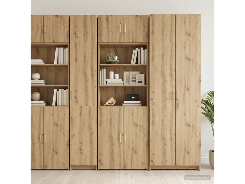 Vidaxl cabinet de rangement avec étagères chêne artisanal - Conforama B
