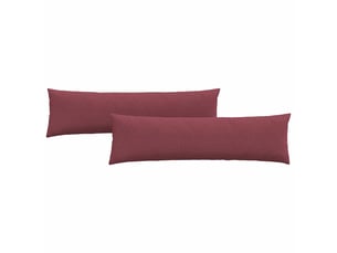 Lot de 2 coussins de canapé, coussins décoratifs tissu bordeaux 145 x 40 cm cf58795