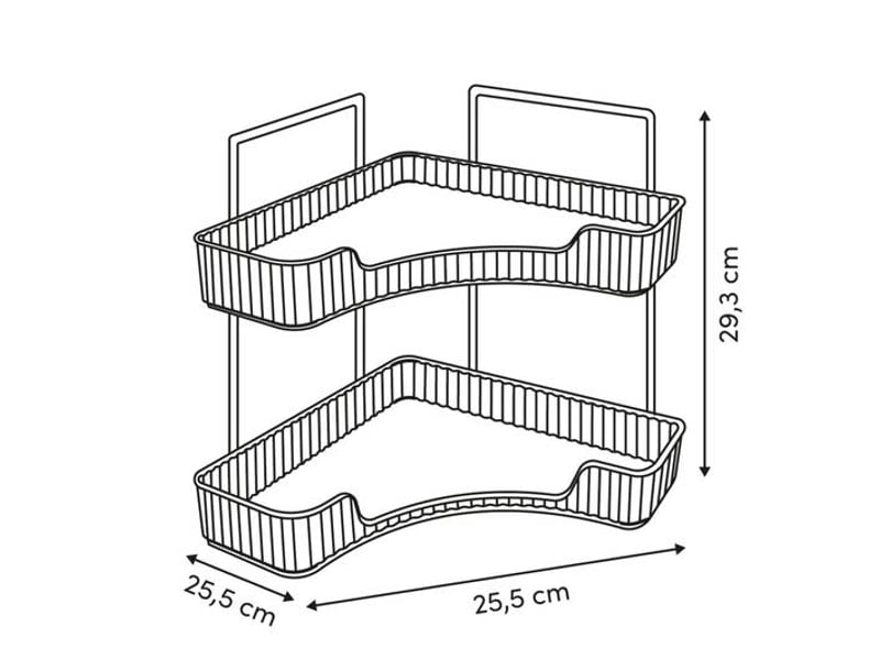  Étagère d'angle 2 niveaux pour douche alba blanc ALBA - Conforama C