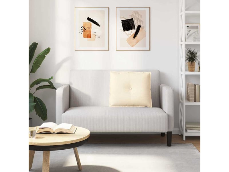 Coussin de dos, coussin de dossier crème 60 x 50 cm tissu en velours côtelé cf54637 - Conforama D