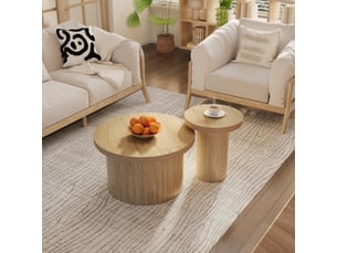 Table basse rond(e) coloris naturel <strong></strong> <strong>Fay Lum</strong>