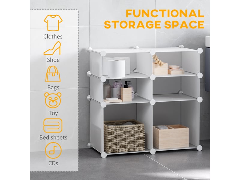  Meuble à chaussures, étagère avec boîtes de rangement, armoire, plastique, acier, blanc, 75 x 37 x 73 cm  - Conforama D