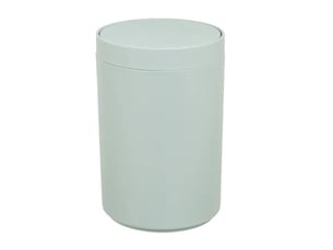 Poubelle ronde de salle de bain à couvercle basculant en polypropylène finition mate, capacité 5l,coloris vert menthe - longueur 18 x profondeur 18 x hauteur 27 cm