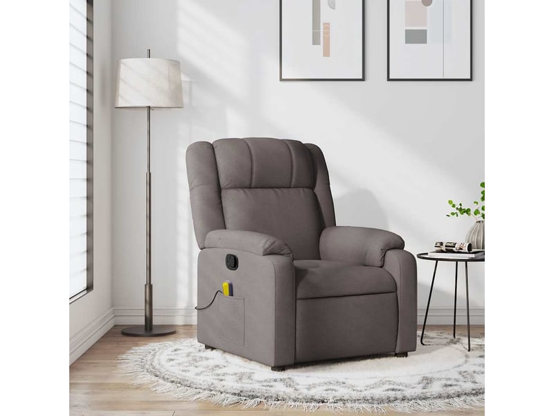  Fauteuil de massage - fauteuil relax inclinable taupe tissu  - Conforama B