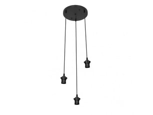 Armature de plafonnier fabrilamp nia 3 x e27 noir 20-90 x 30 x 30 cm