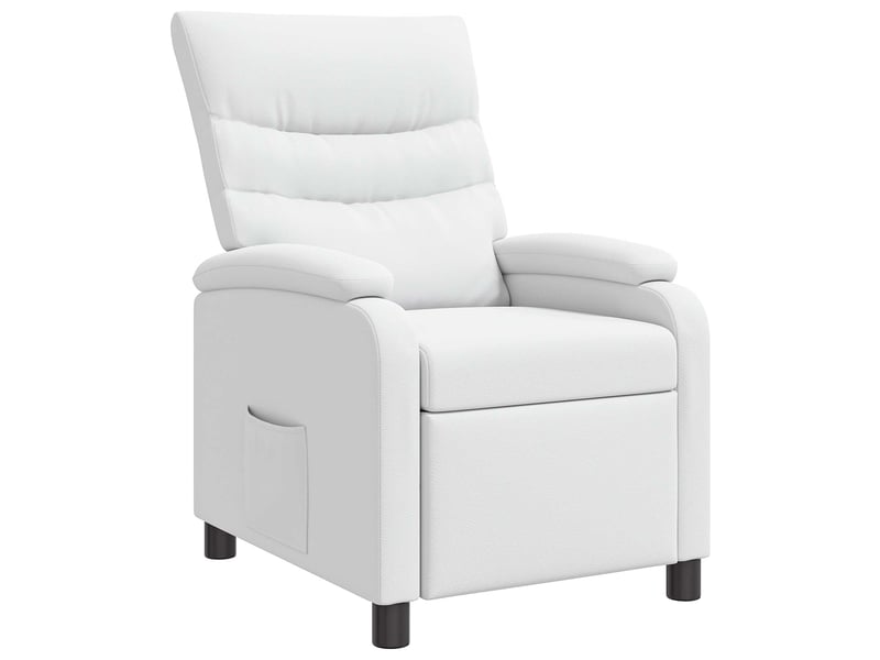  Vidaxl fauteuil inclinable blanc simili cuir  - Conforama D