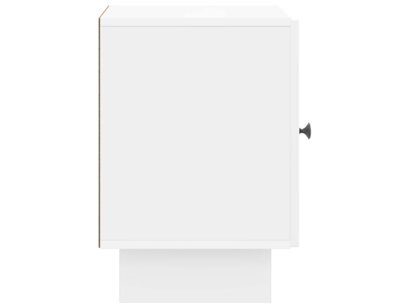 Table de chevet - cabinet de chevet - table de nuit blanc brillant 43 x 34,5 x 50 cm - Conforama E