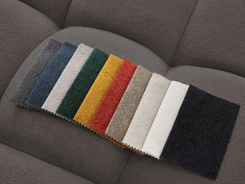 Bobochic canapé droit convertible coffre everest tissu texturé avec pouf gris foncé EVEREST - Conforama C