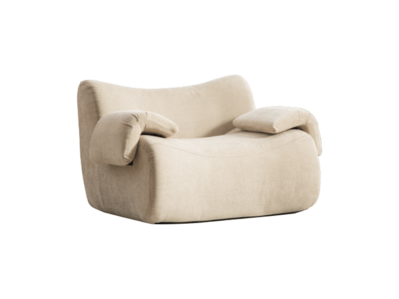  Canapé modulable, canapé de salon : base antidérapante, mousse haute densité, en tissu chenille, kaki clair  - Conforama B