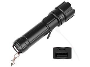 Lampe torche led 1500 lumens, lampe tactique zoom pour camping randonnée d'urgence