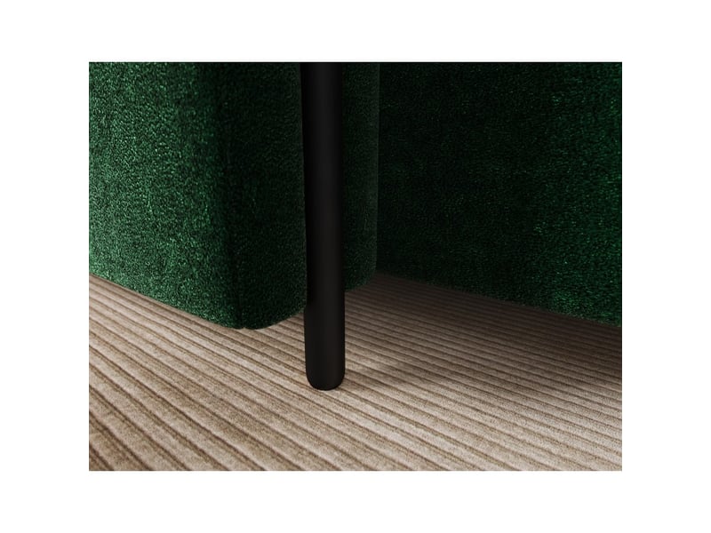 Canapé d'angle convertible arvessa vert émeraude bouclette – angle gauche avec coffre - Conforama E