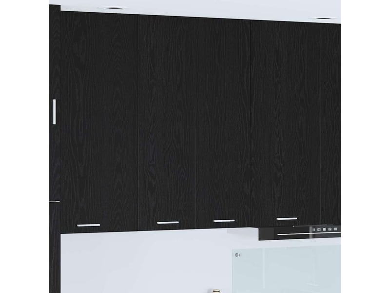 Meuble de rangement, armoire suspendue chêne noir 60x31x100cm bois d'ingénierie shl4476 - Conforama B