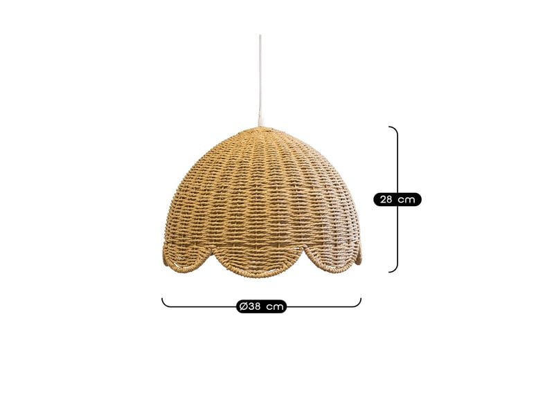  Suspension inana corde naturelle ø38 cm 62921 - Conforama C