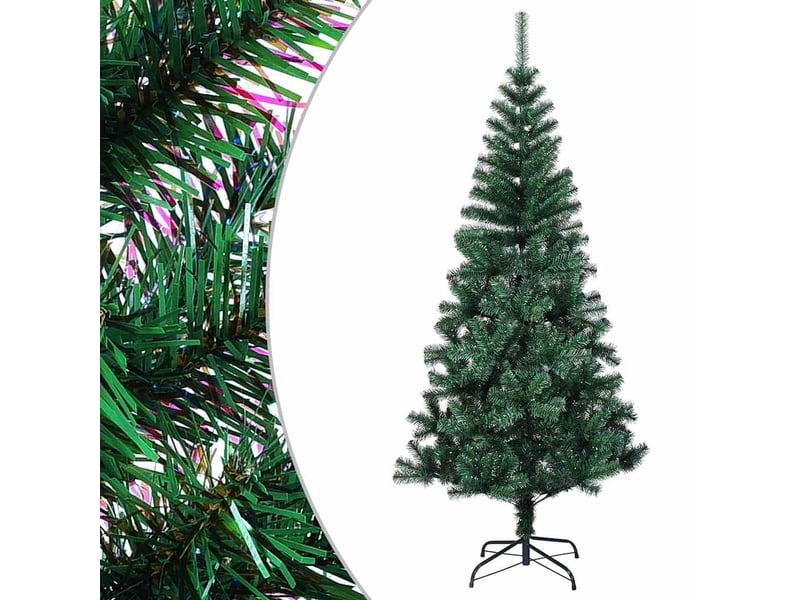  Sapin de noël - arbre de noël artificiel pointes iridescentes vert 210 cm pvc  - Conforama B