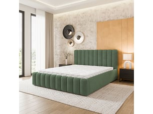 Lit coffre 120x200cm <strong>MASSENO</strong> <strong></strong> coloris vert