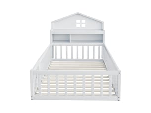 Lit cabane 90x200 cm <strong></strong>  <strong></strong> coloris blanc