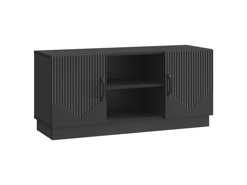 Meuble tv - banc tv - meuble de rangement 102 x 34,5 x 47 cm noir bois d'ingénierie  - Conforama A