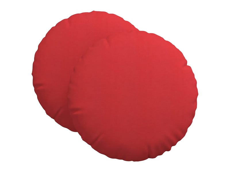 Lot de 2 coussins de siège, coussins décoratifs tissu rouge ø80 x 29 cm cf59862 - Conforama A