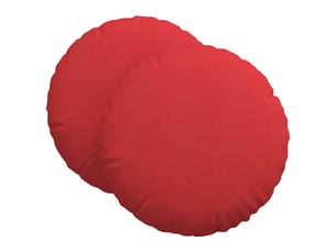 Lot de 2 coussins de siège, coussins décoratifs tissu rouge ø80 x 29 cm cf59862