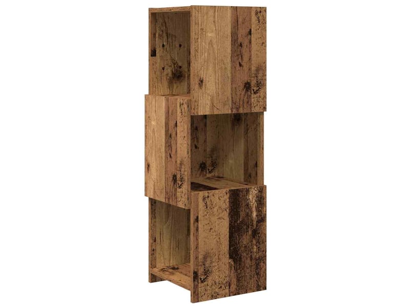  Meuble d'angle, meuble de rangement salon 30,5x30x95cm bois d'ingénierie bois ancien  - Conforama A