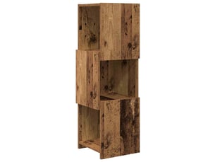 Meuble d'angle, meuble de rangement salon 30,5x30x95cm bois d'ingénierie bois ancien