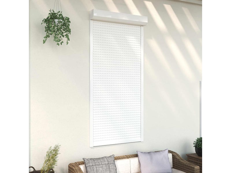  Store enrouleur, store roulant blanc 100 x 210 cm aluminium et polyuréthane cf47250  - Conforama B