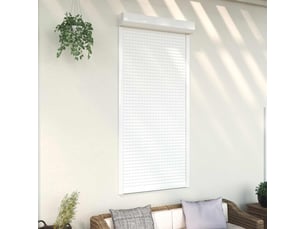 Store enrouleur, store roulant blanc 100 x 210 cm aluminium et polyuréthane cf47250