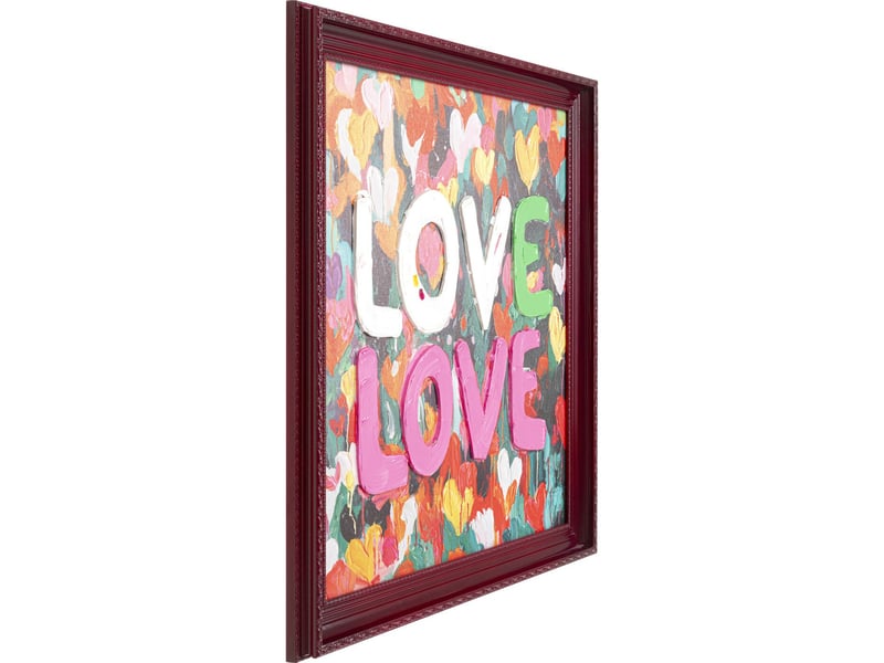  tableau frame love love 80x80cm  - Conforama D