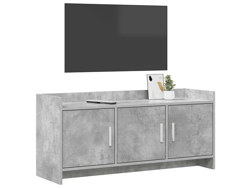  Meuble tv - banc tv - meuble de rangement 102 x 33 x 47 cm gris béton bois d'ingénierie  - Conforama C