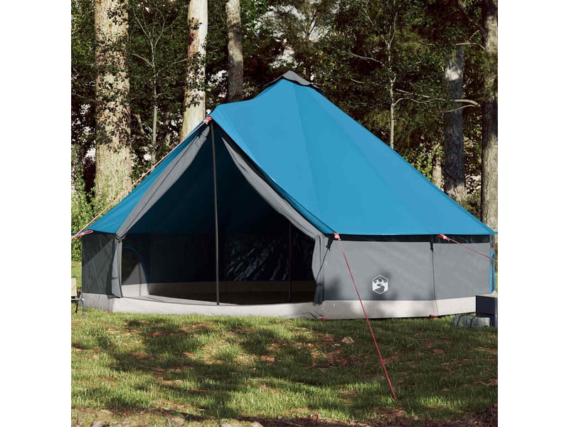 Tente de camping, tente familiale tipi 12 personnes bleu imperméable - Conforama B