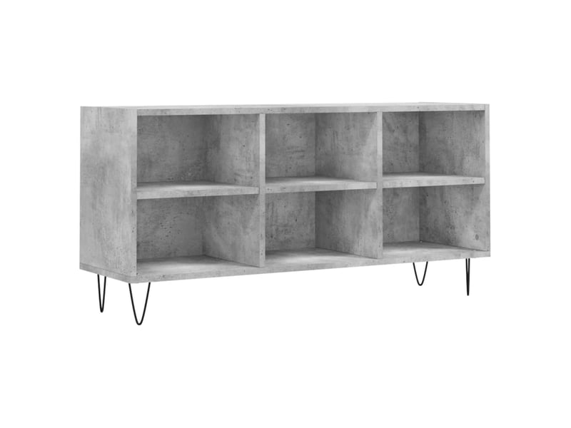  Meuble tv - banc tv - meuble de rangement gris béton 103,5x30x50 cm bois d'ingénierie  - Conforama A