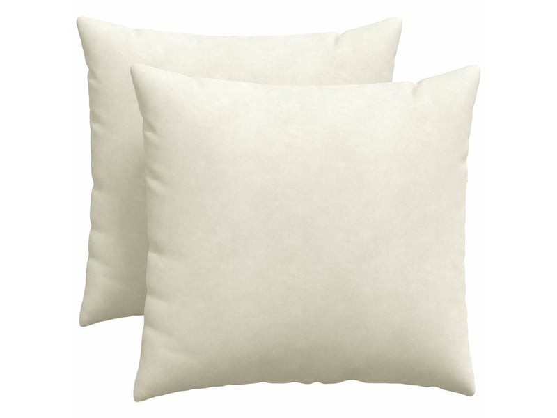 Lot de 2 coussins de canapé, coussins décoratifs crème 50 x 50 cm cf59047 - Conforama A