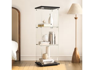 Vitrine coloris noir BURSDANY - 42.5 cmx125 cm