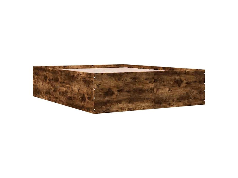  Lit double- lit adulte -  cadre de lit sans matelas chêne fumé 150x200 cm  - Conforama B
