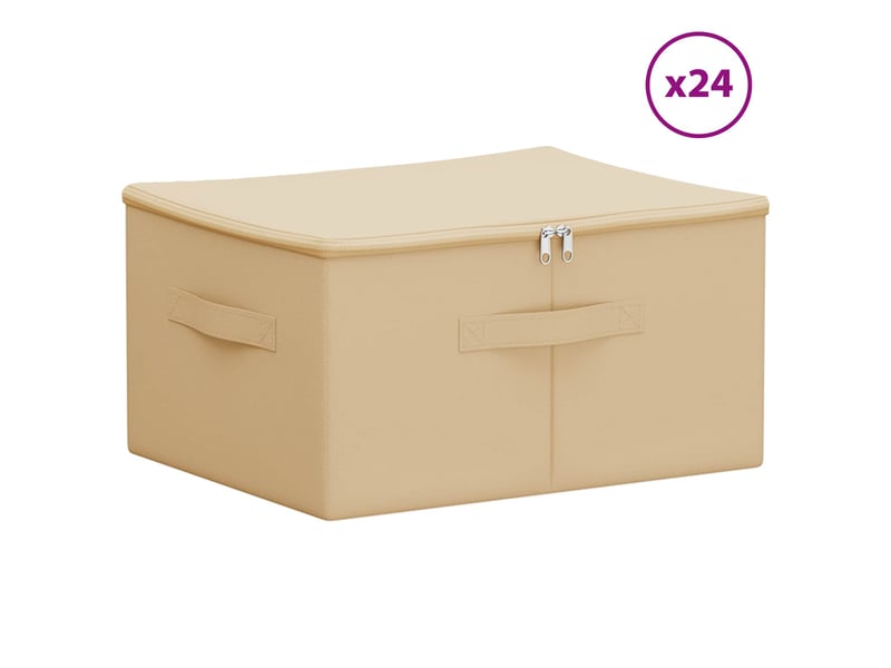  Boîte de rangement 24 pcs tissu intissé 50x30x25 cm 37,5 l shl57799  - Conforama C