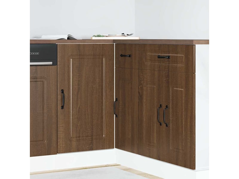  Meuble de rangement, armoire de cuisine kalmar chêne marron bois d'ingénierie shl6726  - Conforama B