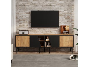 Meuble tv coloris naturel 160 cm <strong></strong>  <strong></strong>