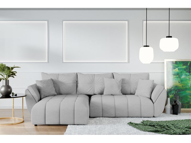  Canapé d angles convertible verciani canapé méridien gris clair Verciani - Conforama C